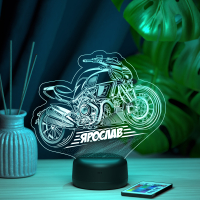 3D светильник  Светильник "Байк с именем Ярослав"