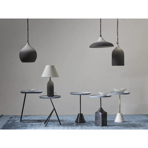 Столик кофейный sustainable collection, D38 см, серый/белый