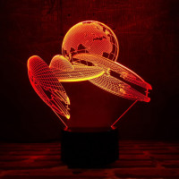 3D светильник  Космический корабль у земли