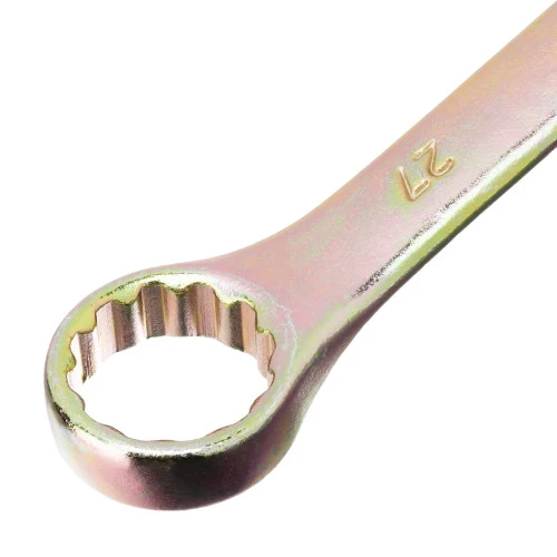 Ключ комбинированный, 27 мм, желтый цинк Сибртех