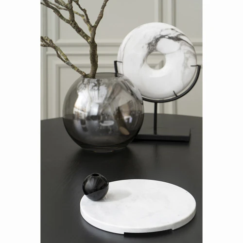 Блюдо сервировочное marm, D25 см, белый мрамор