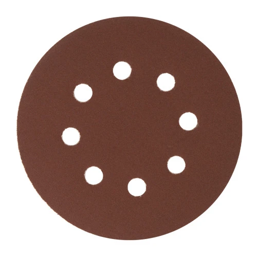 Круг абразивный на ворсовой подложке под "липучку", перфорированный, P 240, 125 мм, 5 шт Сибртех