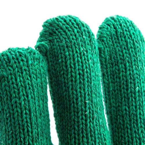 Перчатки трикотажные усиленные, гелевое ПВХ-покрытие, 7 класс, зеленые Сибртех