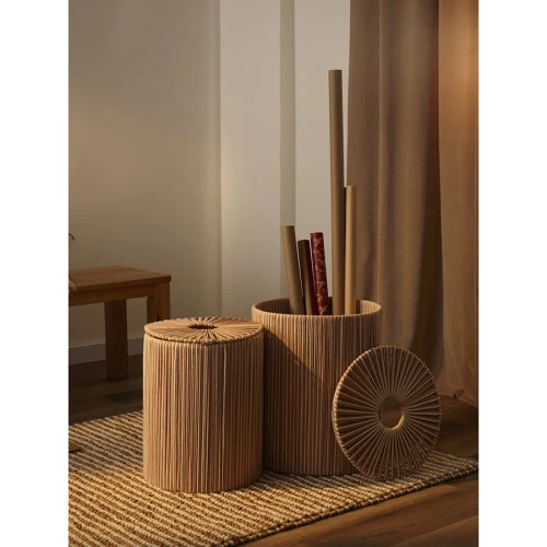 Корзина плетеная dholak beige из коллекции ethnic, размер s