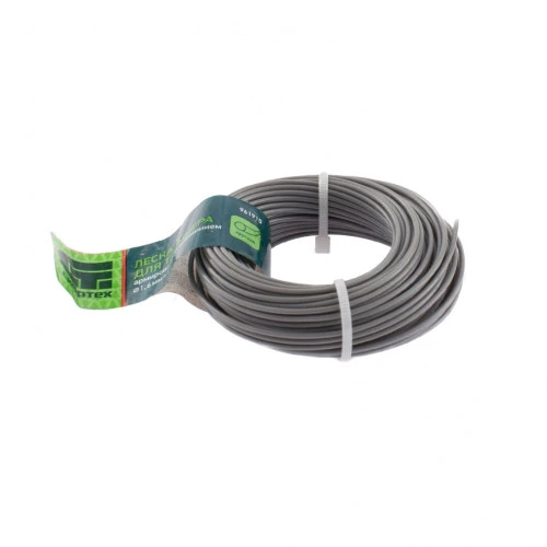 Леска для триммера круглая, армированная алюминием, 1.6 мм х 15 м, Сибртех