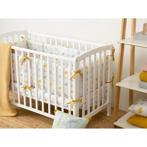 Комплект постельного белья из сатина с принтом dinosauria world из коллекции tiny world, 100х120 см