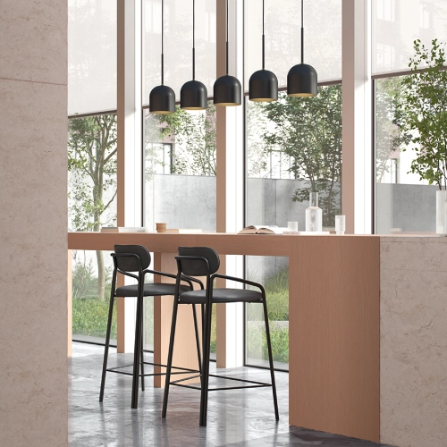 Стул барный ror, round, велюр, черный/черный