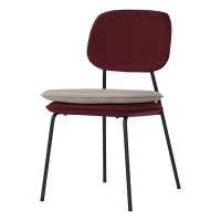 Стул pea, велюр, бордовый/бежевый