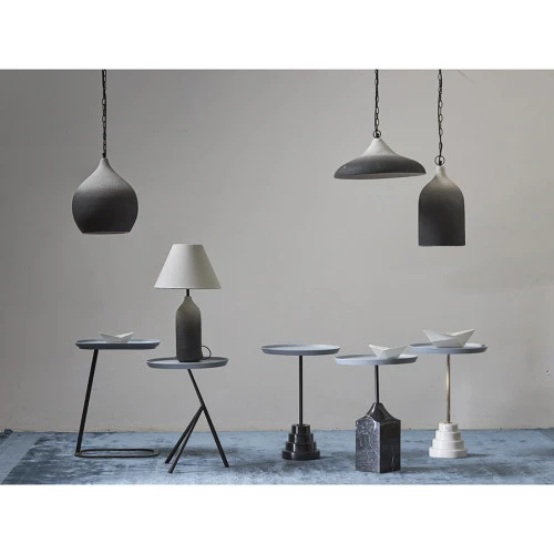 Столик кофейный sustainable collection, D38 см, серый/черно-белый