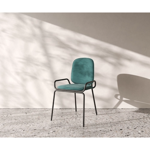 Стул ror, 2 frame, велюр, черный/зеленый