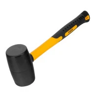 Киянка резиновая, 24 oz, черная резина, фибергласовая рукоятка Denzel
