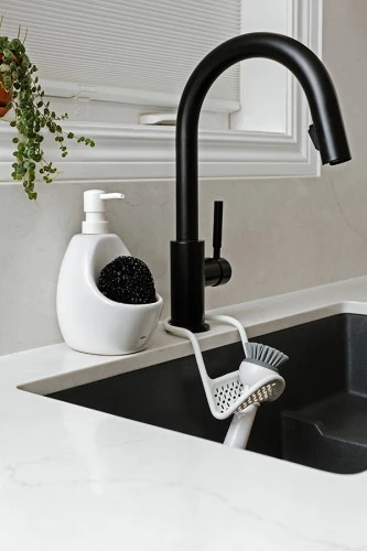 Диспенсер для мыла с подставкой для губки joey, 590 мл, белый