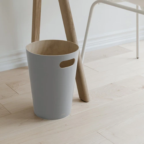 Корзина для мусора woodrow, 7,5 л, светло-серая