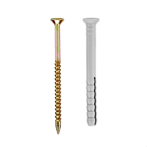 Дюбель-гвоздь полипропиленовый с потайным бортиком 6 х 60 мм, 200 шт Сибртех