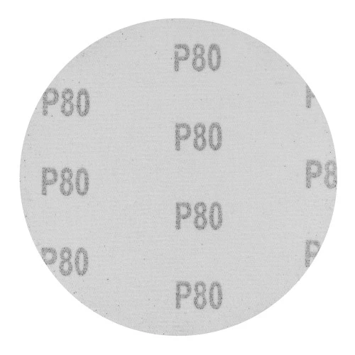 Круг абразивный на ворсовой подложке под "липучку", P 80, 125 мм, 10 шт Сибртех
