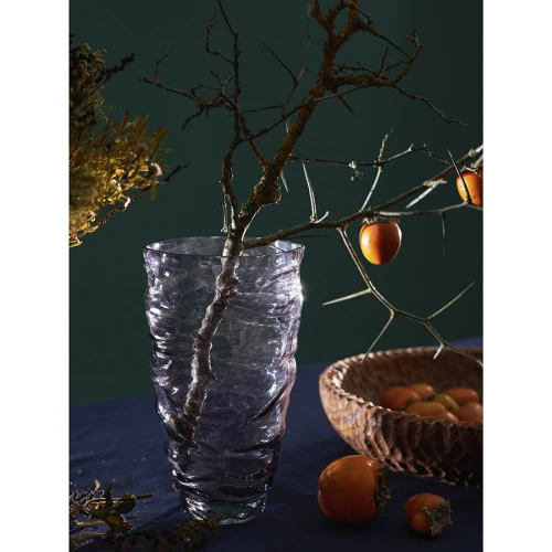 Ваза crumpl, 25 см, серая