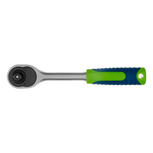 Ключ-трещотка 3/8", 45 зубьев, с быстрым сбросом, матовый хром Сибртех