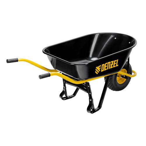 Тачка строительная, усиленная, объем 130 л, 230 кг, колесо 15х6.00-6 Denzel