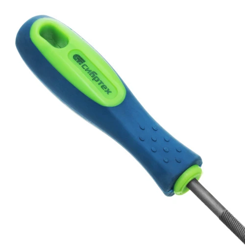 Напильник, 150 мм, круглый, двухкомпонентная рукоятка, №2 Сибртех