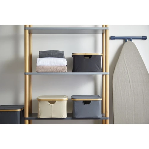 Корзина для белья neat low, 40x33x20 см, серая