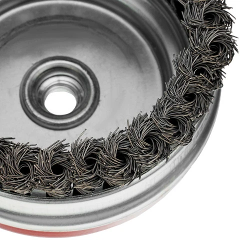 Щетка для УШМ Heavy Duty, 125 мм, М14, "чашка", крученая проволока 0.5 мм Matrix