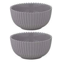 Набор из двух салатников темно-серого цвета из коллекции edge, 300 мл