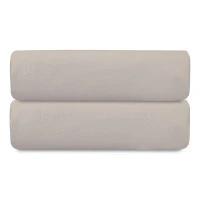 Простыня на резинке изо льна и хлопка серо-бежевого цвета из коллекции essential, 180х200х30 см