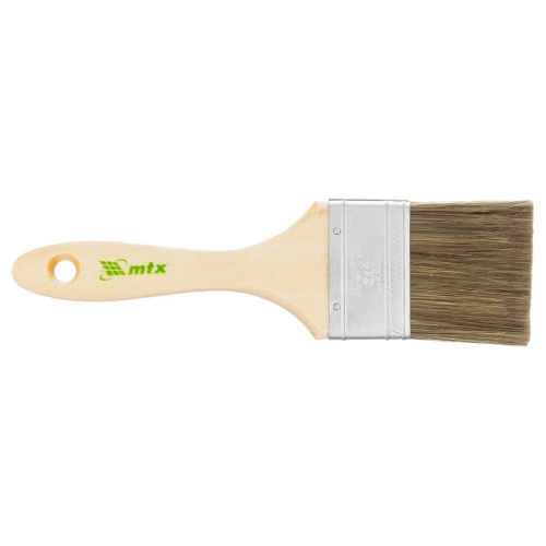 Кисть плоская "Евро" 2.5", смешанная щетина, деревянная ручка MTX