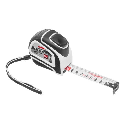 Рулетка Autostop,5 м х 25 мм,двухкомпонентный корпус,автоматическая фиксация,Pro Matrix