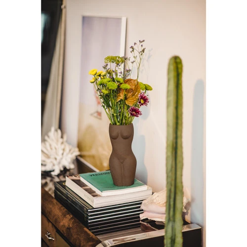 Ваза для цветов body, black, 23 см