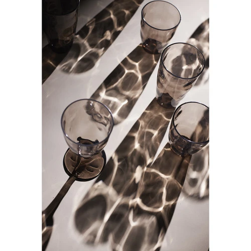 Набор стаканов из акрила hollow, 550 мл, серо-коричневый, 4 шт.