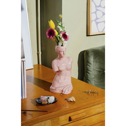 Ваза для цветов venus, 31 см, розовая