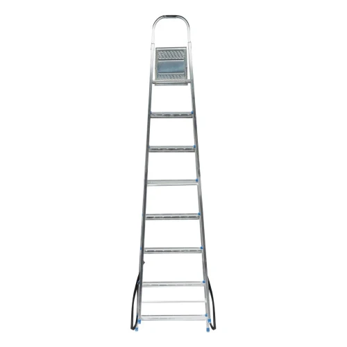Стремянка, 8 ступеней, стальная, оцинкованная Сибртех