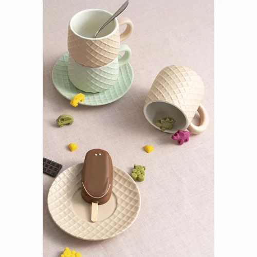 Чайная пара marshmallow 300 мл цвета топленого молока