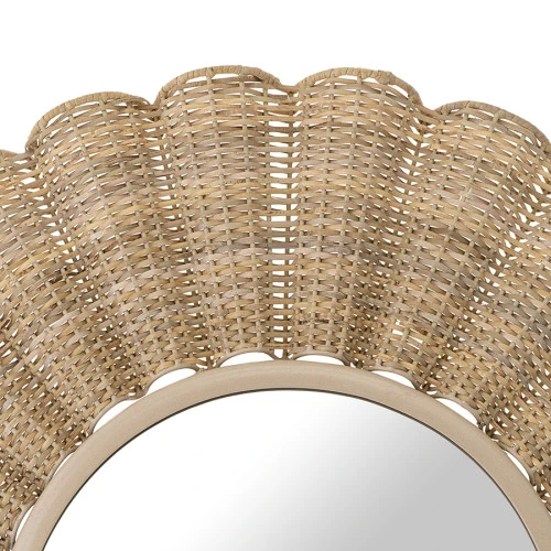 Зеркало настенное lia, D61 см, бежевое