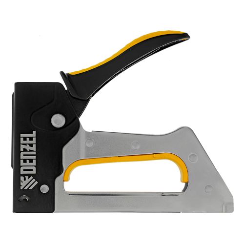 Степлер металлический, скобы в комплекте, 2К рукоятка, тип 53, 6-10 мм Denzel