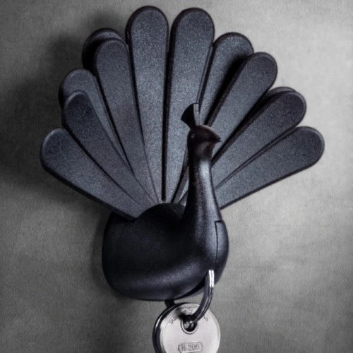 Ключница peacock, черная