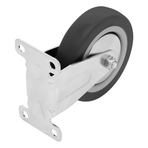 Колесо неповоротное D 100 мм, крепление  платформенное Сибртех