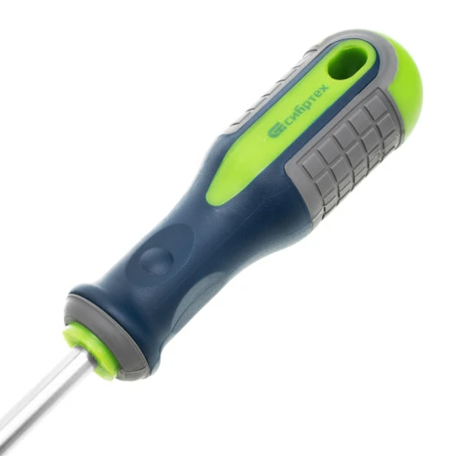 Отвертка, SL8 х 150 мм, CrV, трехкомпонентная рукоятка Сибртех