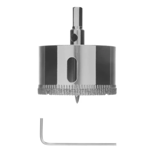 Сверло по керамической плитке и стеклу, 50 х 55 мм, шестигранный хвостовик, с центрующим сверлом Сибртех