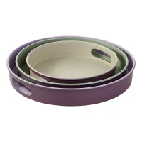 Набор из 3-х подносов keyn, сиреневый/зеленый/бежевый