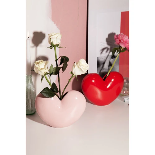 Ваза для цветов love, 15,5 см, светло-розовая