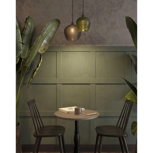 Светильник подвесной каскадный aurora, D40 см, зеленый/серый