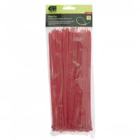 Хомуты, 250 x 3.6 мм, пластиковые, красные, 100 шт Сибртех