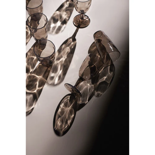 Набор стаканов из акрила hollow, 550 мл, серо-коричневый, 4 шт.