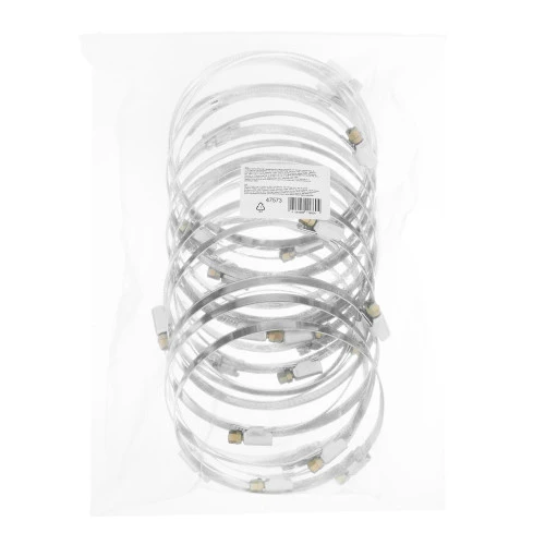 Хомуты металлические, Стандартное болтовое крепление 100-120 мм, 25 штук в упаковке, ширина 9 мм Сибртех