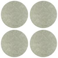 Набор из 4-х сервировочных салфеток leanera, D35 см, мятные