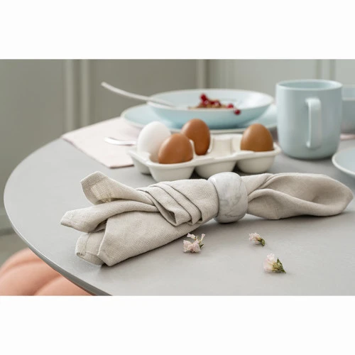 Набор колец для салфеток marm, D5 см, белый мрамор, 2 шт.