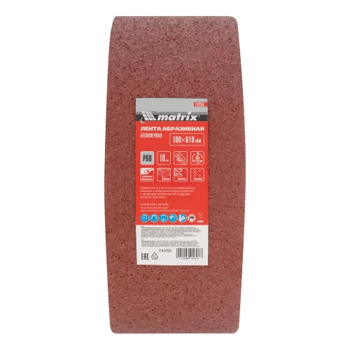 Лента абразивная бесконечная, P 60, 100 х 610 мм, 10 шт Matrix