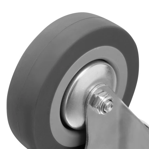 Колесо поворотное с тормозом D 75 мм, крепление  платформенное Сибртех